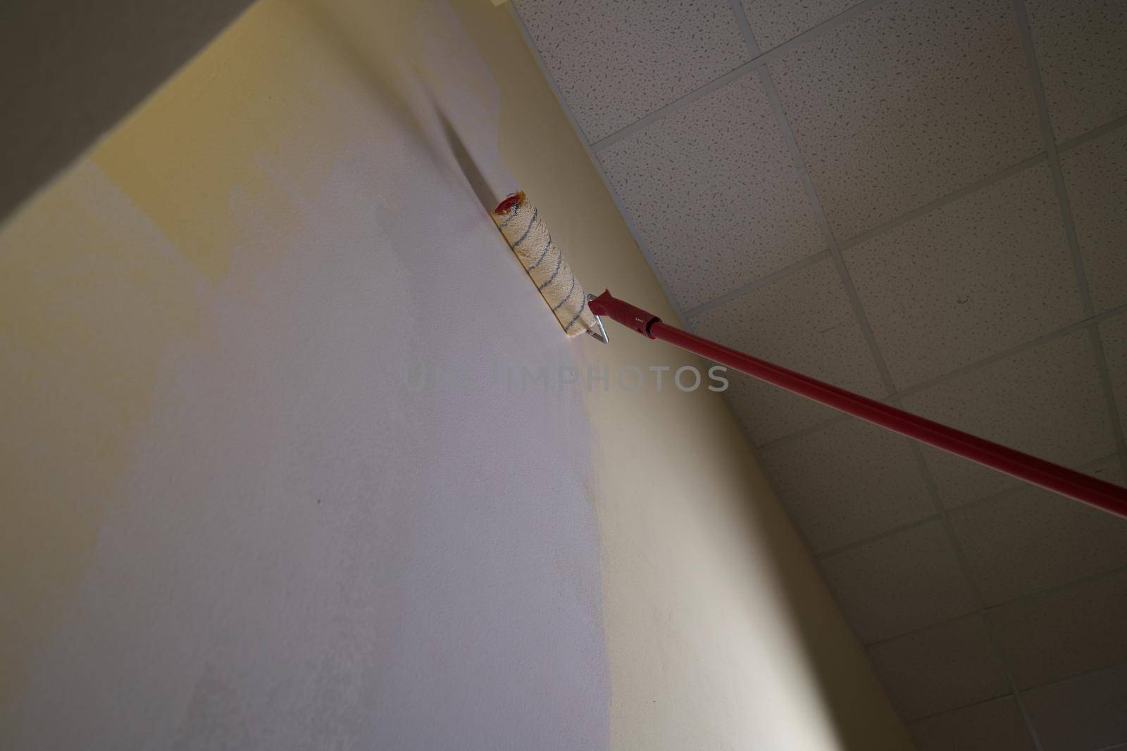 Construction tools repair painting work Roller paint object. High quality photo