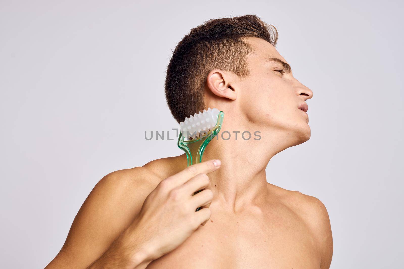 male shower naked shoulders skin care hygiene care by SHOTPRIME