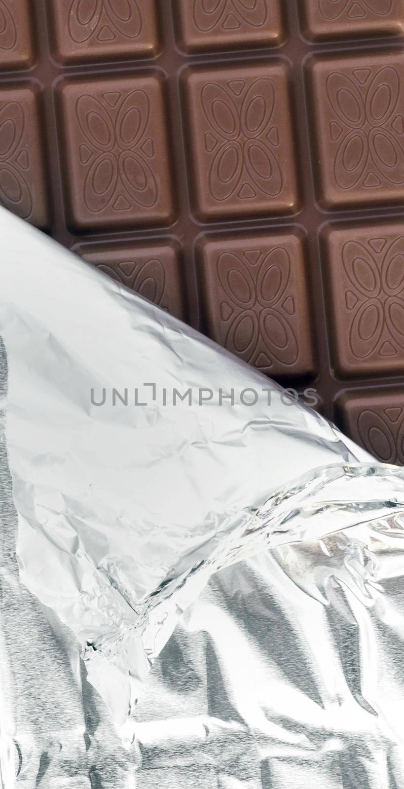 White chocolate bar background.