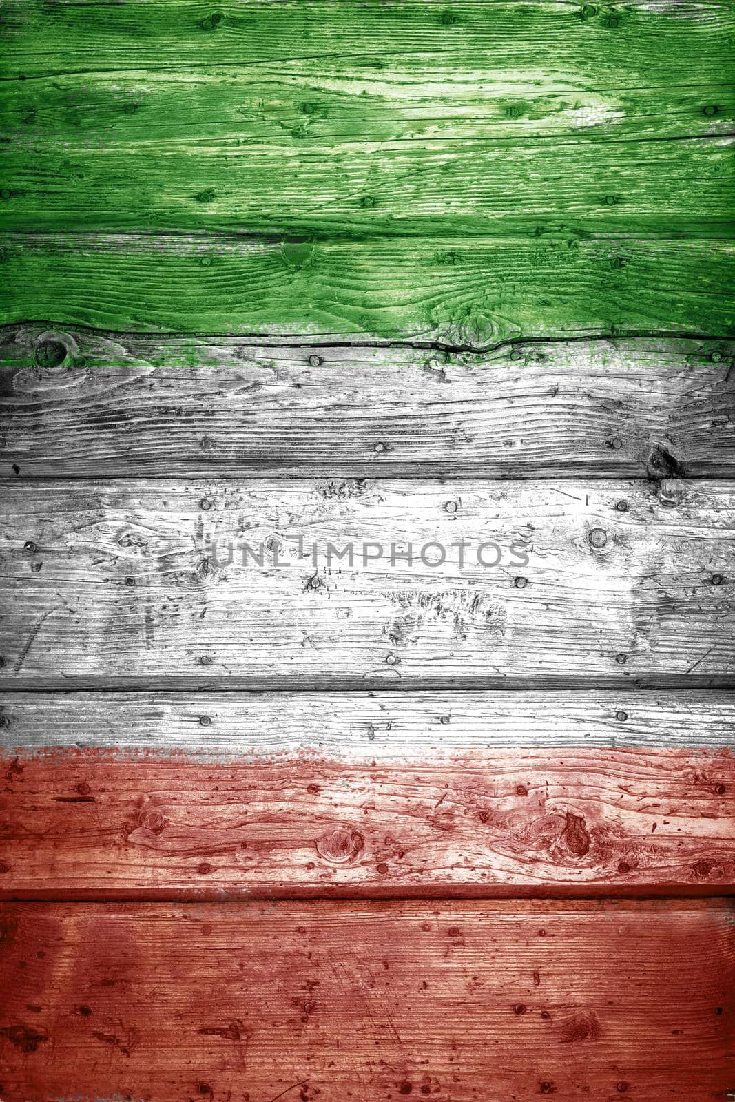 Italy Flag on wood background by germanopoli