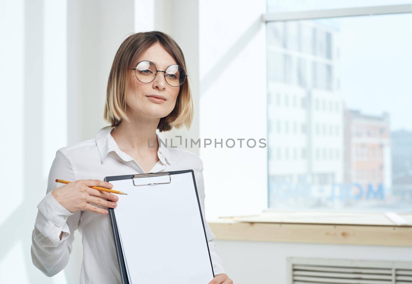 room finance woman business documents interior window by SHOTPRIME