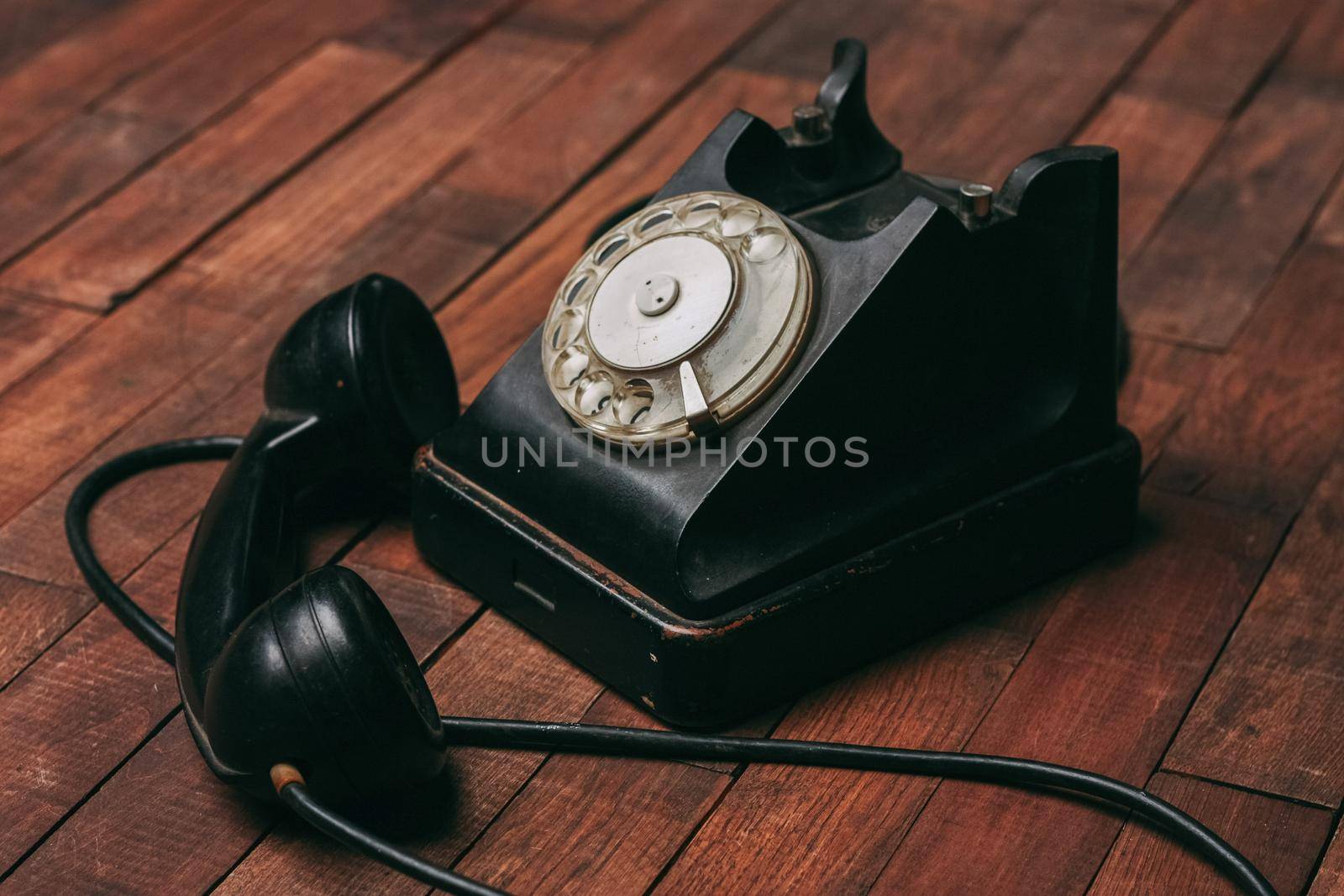 retro telephone communication classic style technology vintage. High quality photo