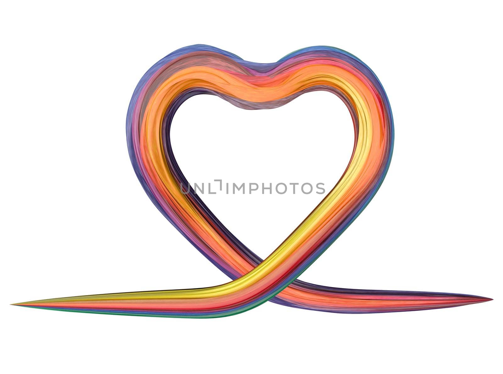 Heart shape painting with colorful brush by Mibuch