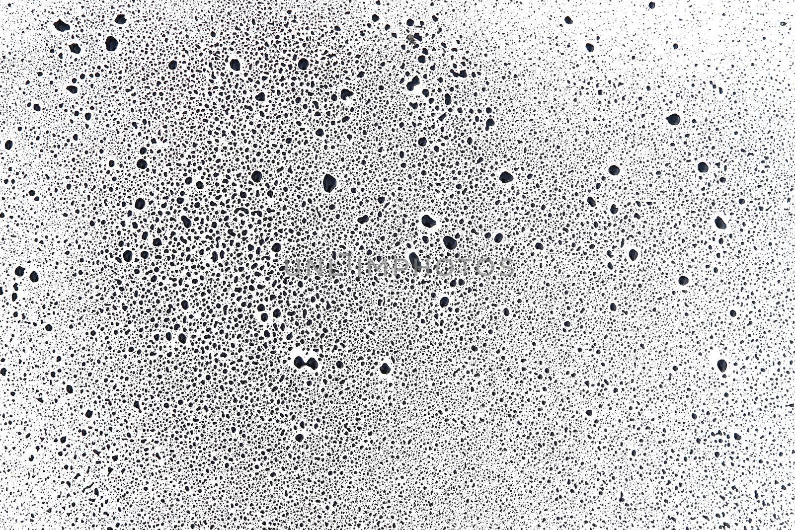 Ink blotches, drops and beads on surface