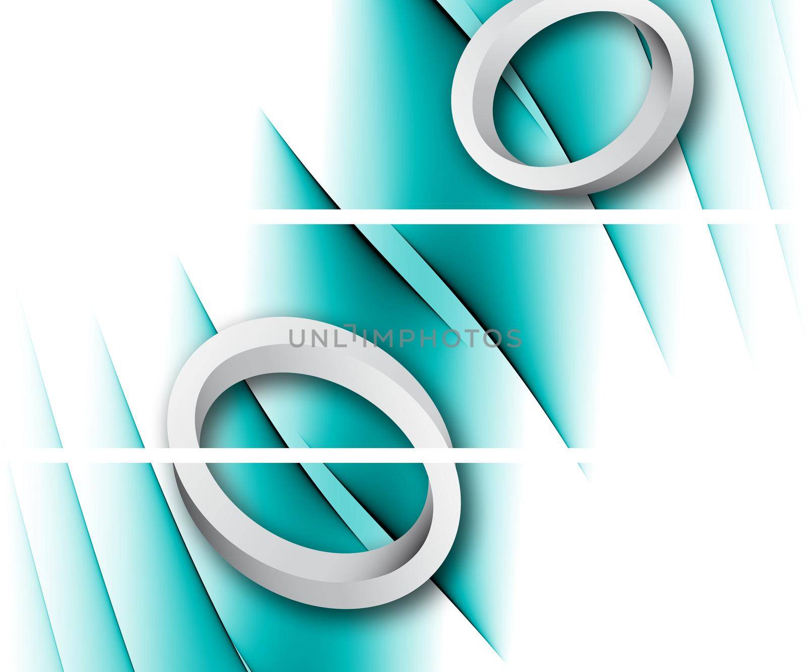 3D illustration of colorful banner set with blended abstract curve shapes for creative art and web design purposes