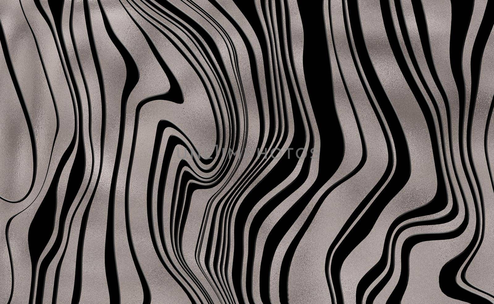 Zebra abstract stripes, wavy with colourful black gold beautiful pattern. Safari, wildlife zoo natural background. African animal design. Horizontal background. Illustration