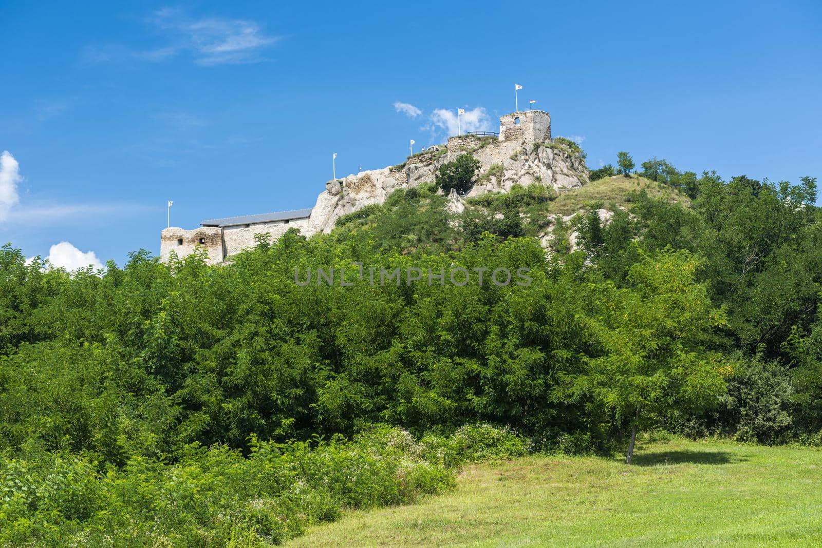 Ruins of a medieval castle Siroki Var in Hungary