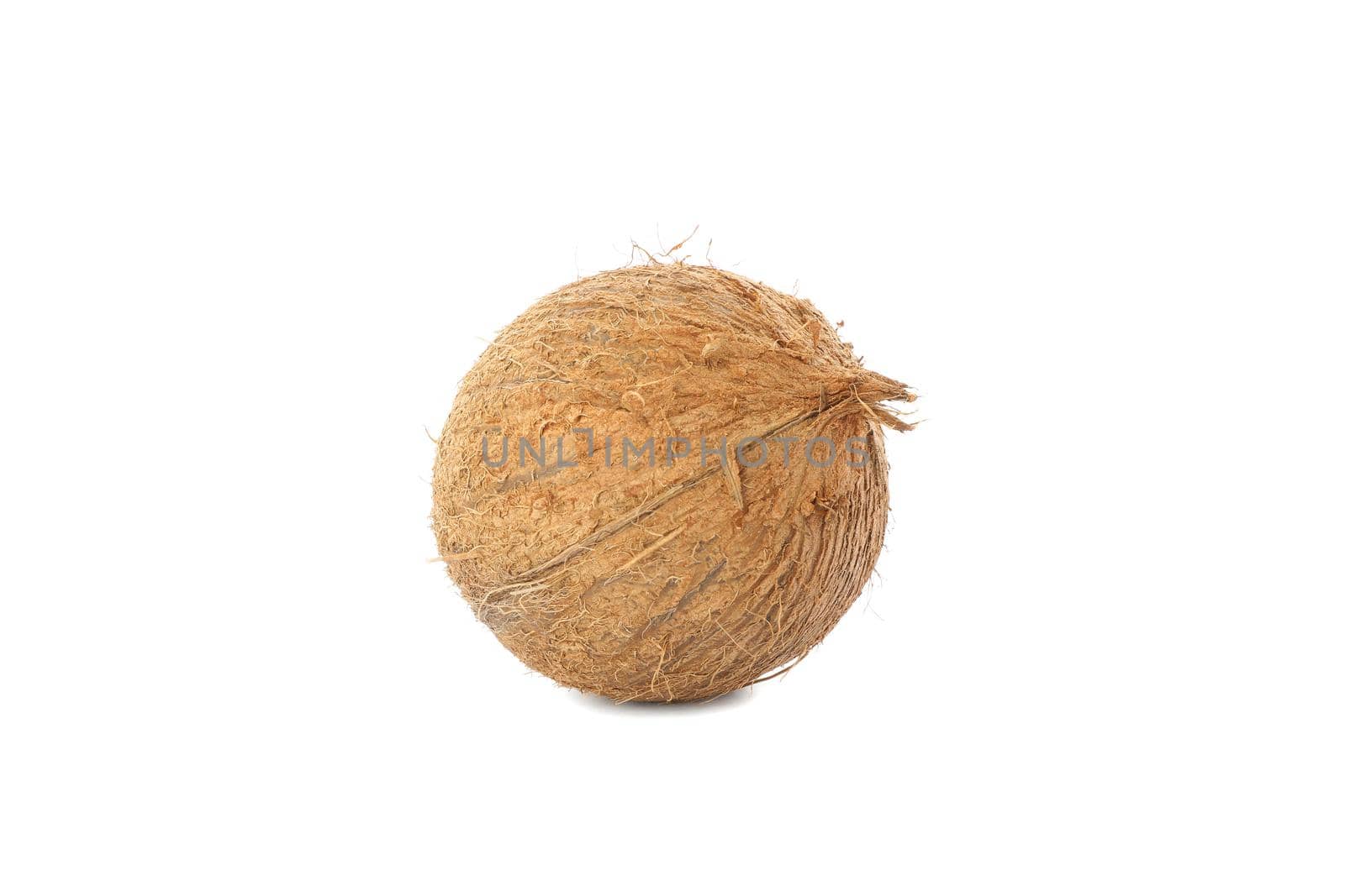 Fresh tropical coconut isolated on white background by AtlasCompany