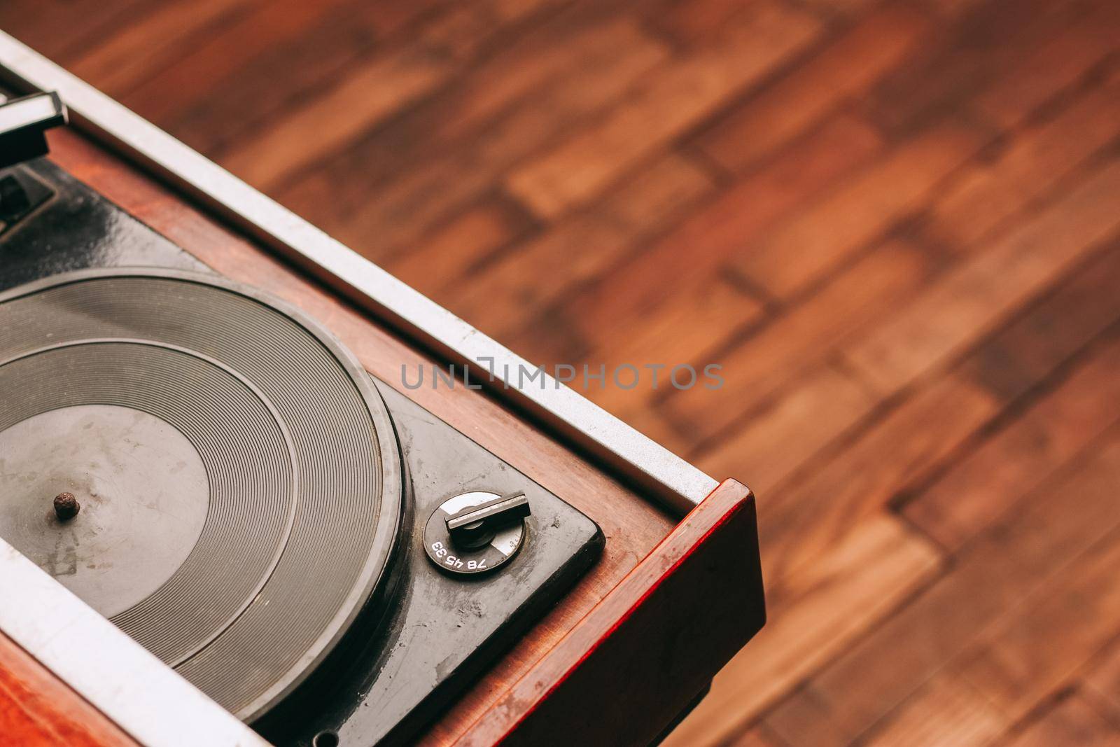 vinyl gramophone record player retro technology classic. High quality photo