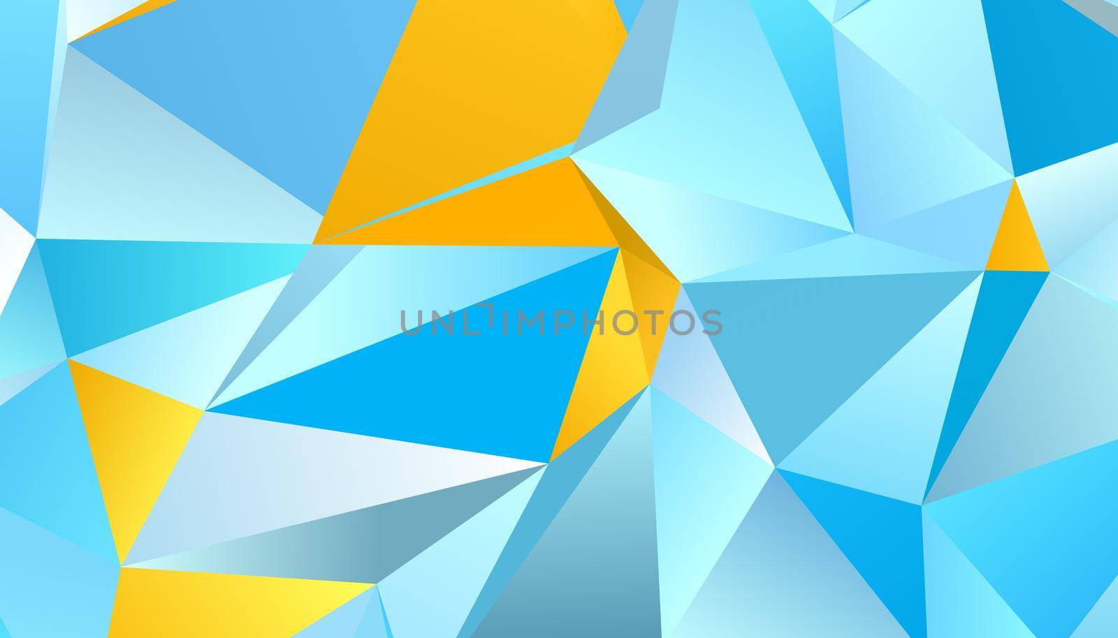 Abstract blue and orange triangle background, low poly pattern by dutourdumonde