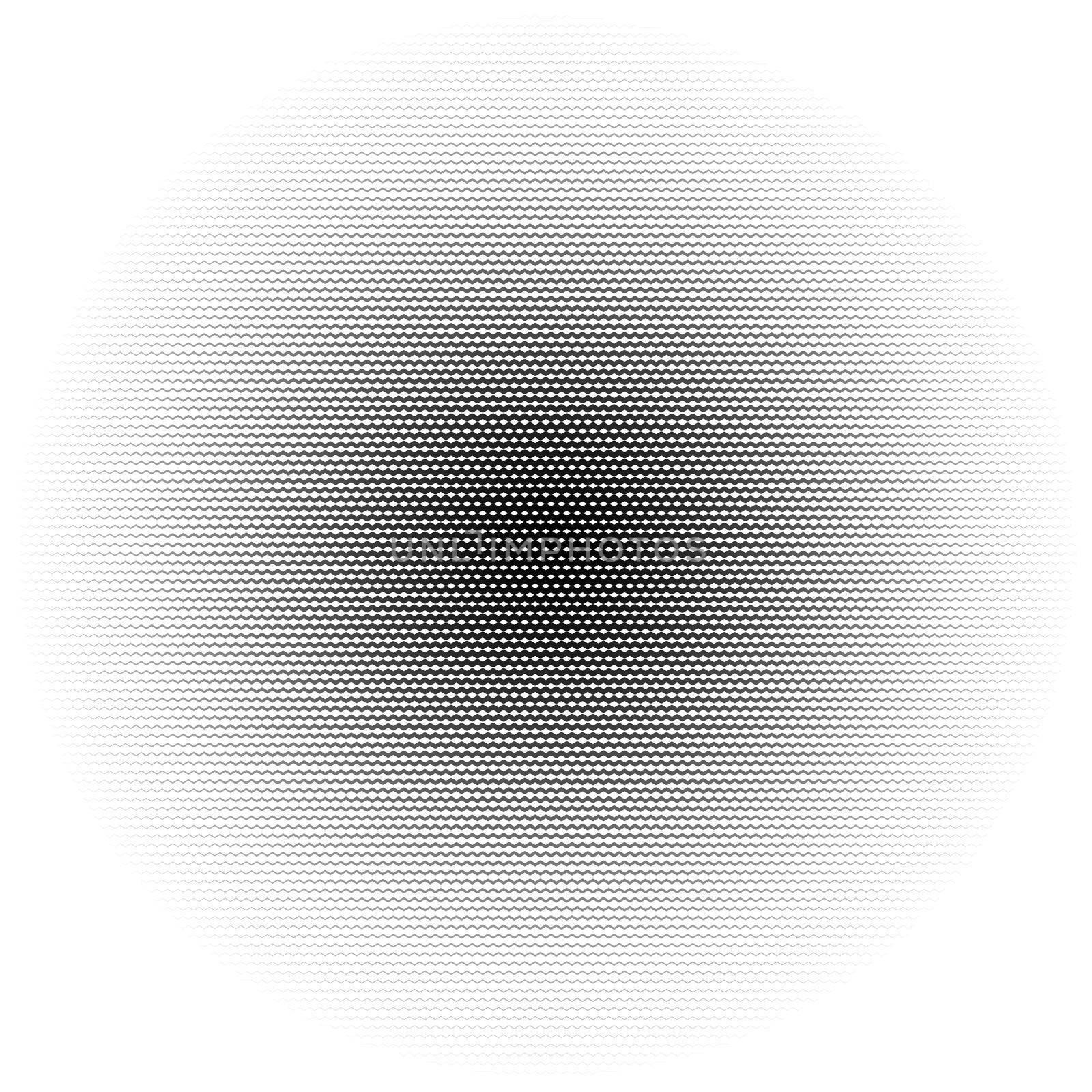 Jagged lines halftone circle abstract background, gradient illustration, sharp wave texture