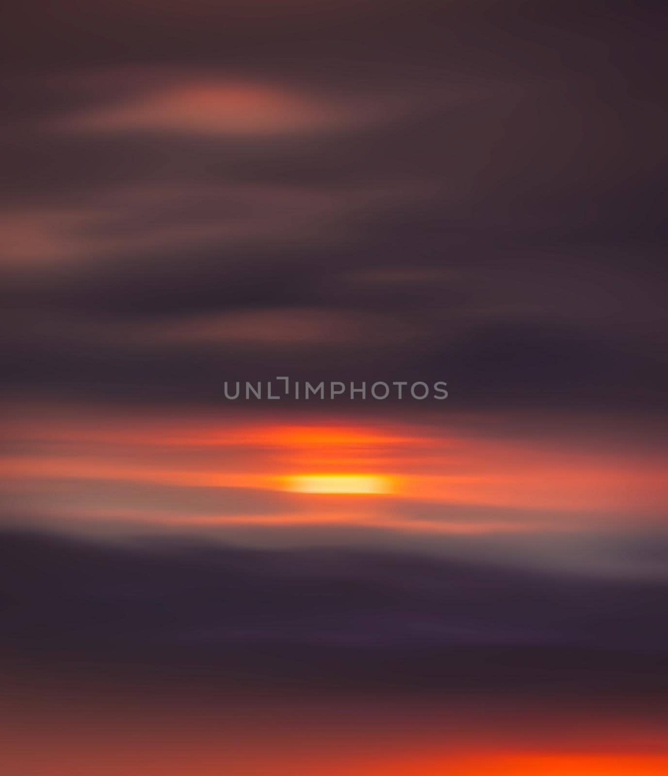Blurred sunrise background, early morning light in mountains