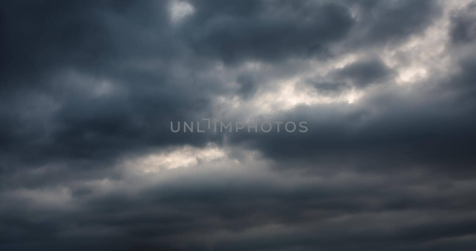 Dramatic sky. Dark storm clouds before rain