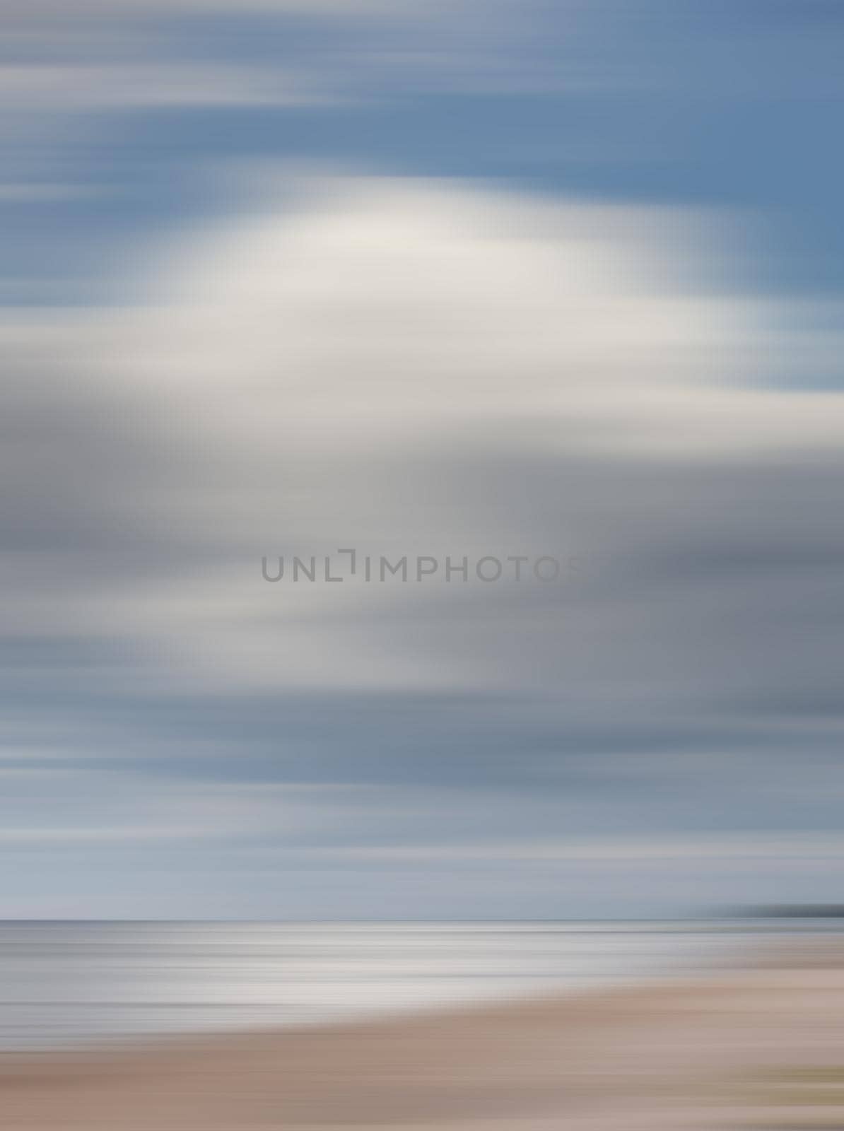 Blurred sea background. Nature background with water and clouds