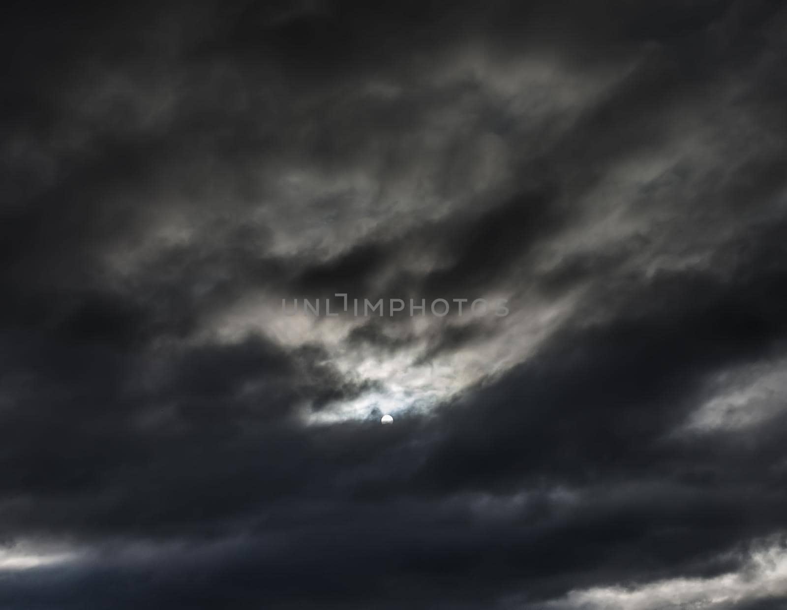 Dramatic sky. Dark storm clouds before rain
