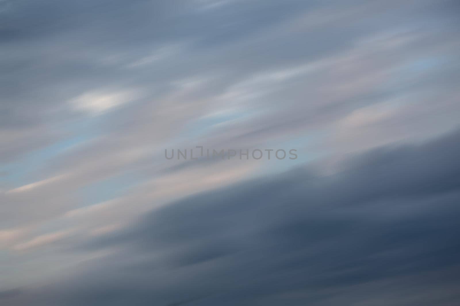 Blurred nature background.  Sky and clouds in motion blur