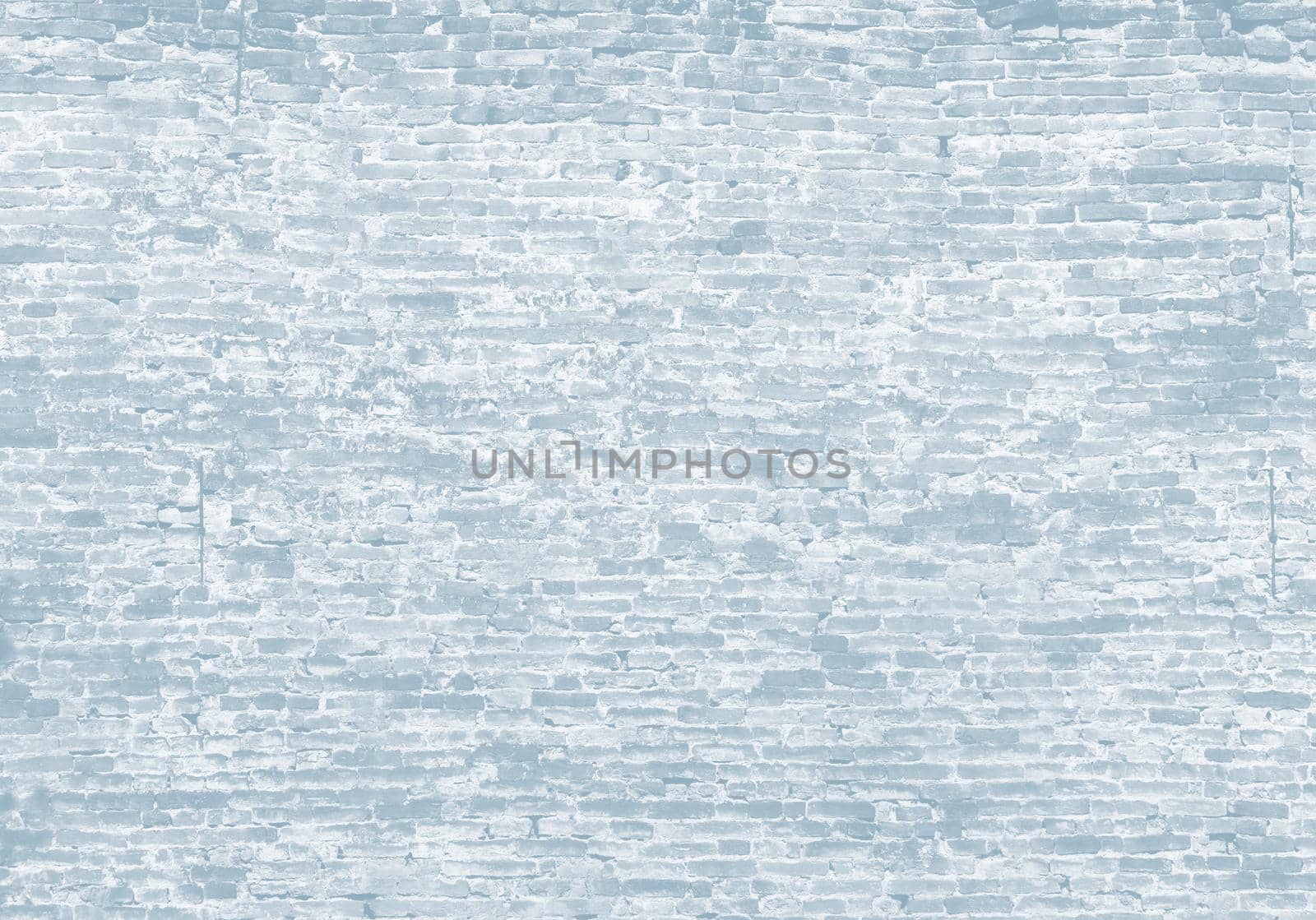 Old brick wall texture background  in light blue tonality