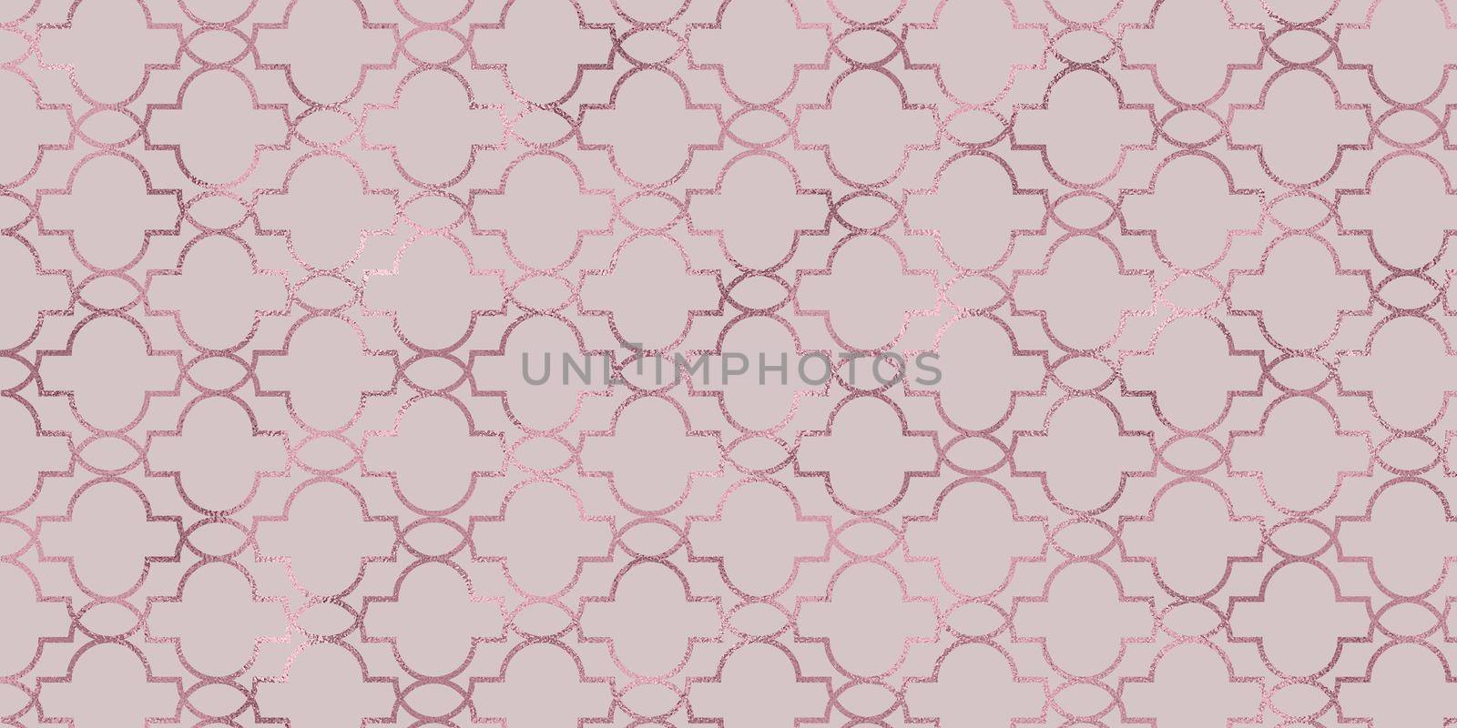 Golden oriental ornament on coral-pink background. Geometric ornament in the form of a lattice of gold with decor. Festive background, oriental ornament. Illustration