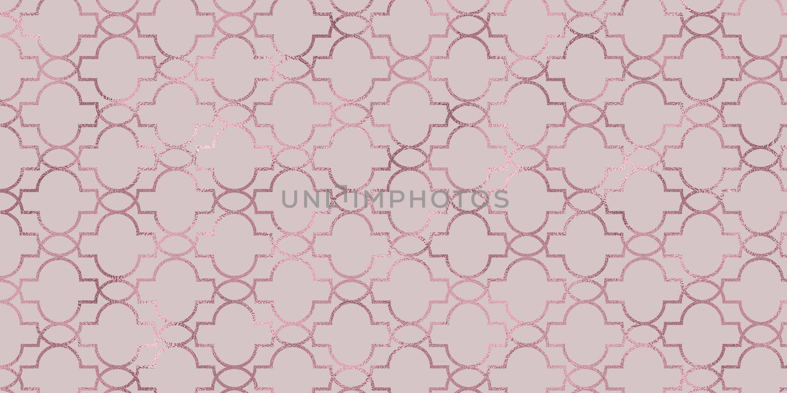 Golden oriental ornament on coral-pink background. Geometric ornament in the form of a lattice of gold with decor. Festive background, oriental ornament. Illustration