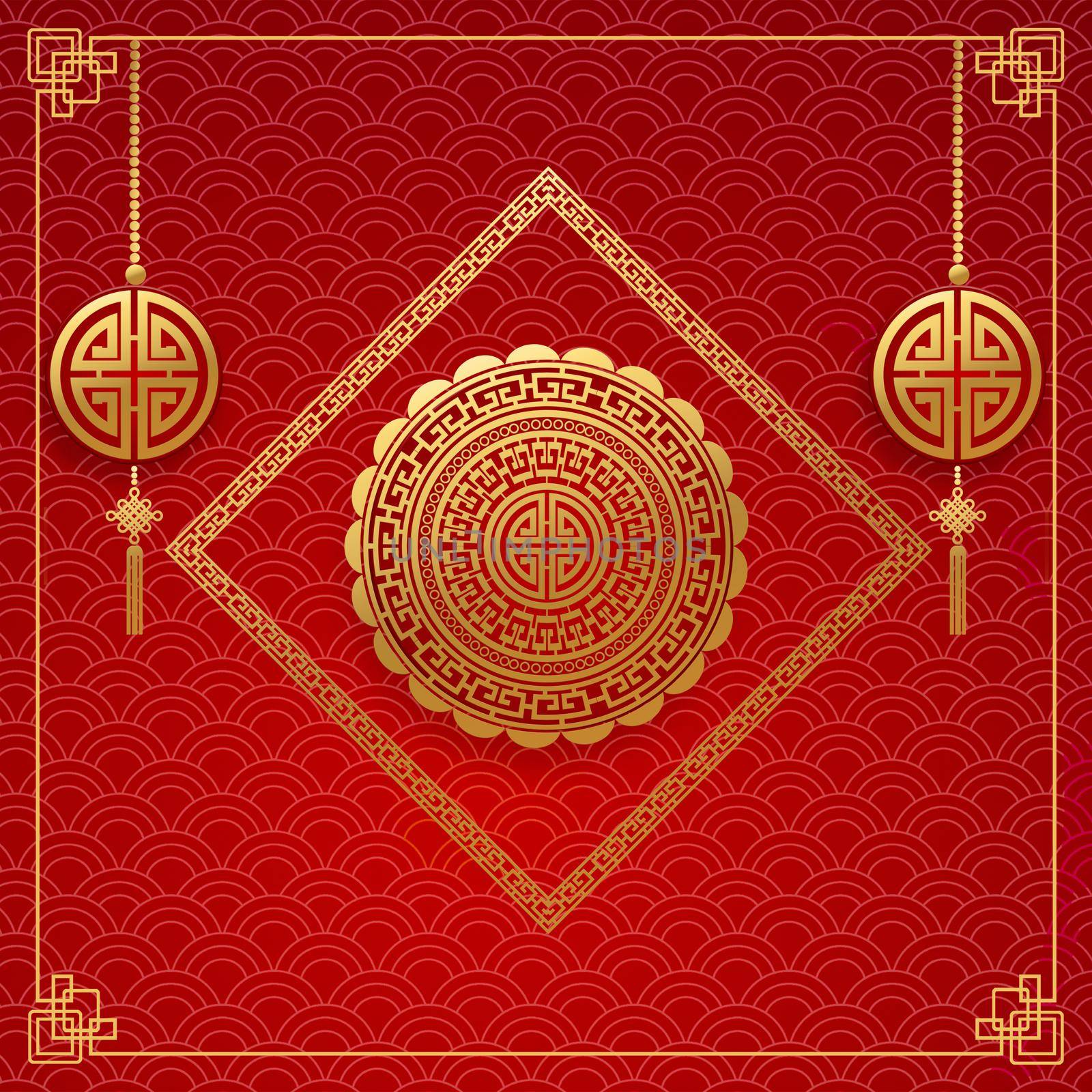 Happy Chinese new year card. Chinese mean Happy New Year, wealthy, Zodiac sign for greetings card, flyers, invitation, posters, brochure, banners, calendar. by thanumporn