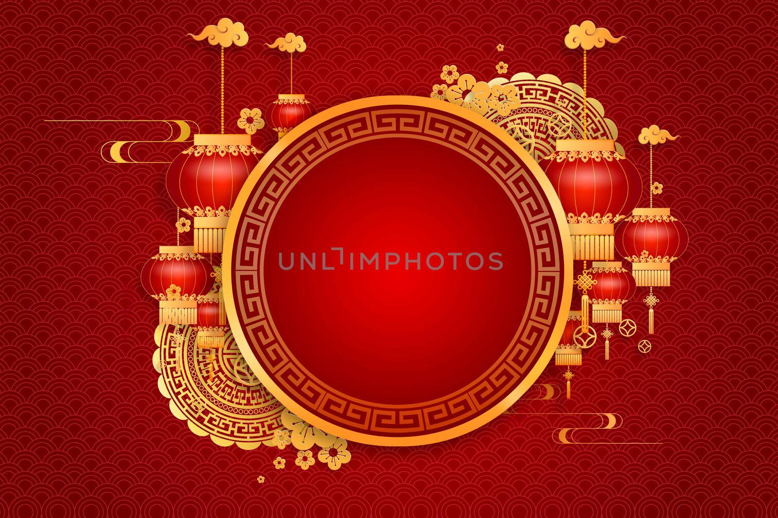 Happy Chinese new year card. Chinese mean Happy New Year, wealthy, Zodiac sign for greetings card, flyers, invitation, posters, brochure, banners, calendar. by thanumporn