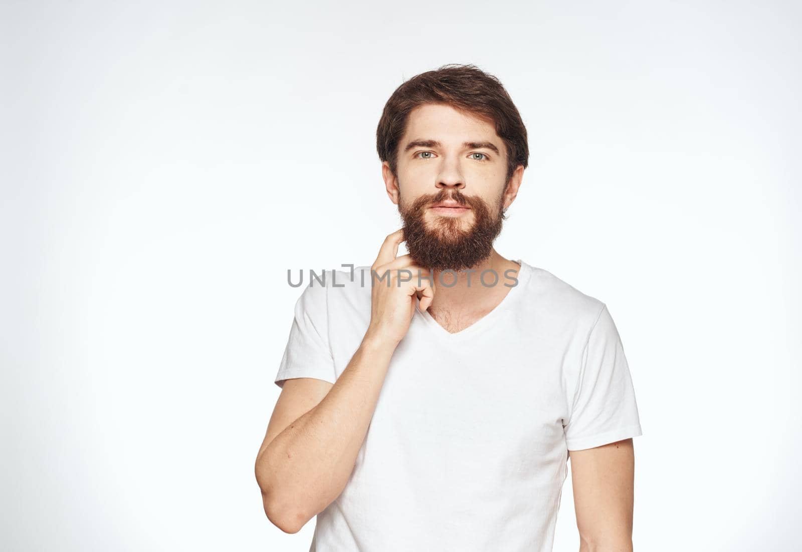 portrait of a handsome man bushy beard brunette model by SHOTPRIME
