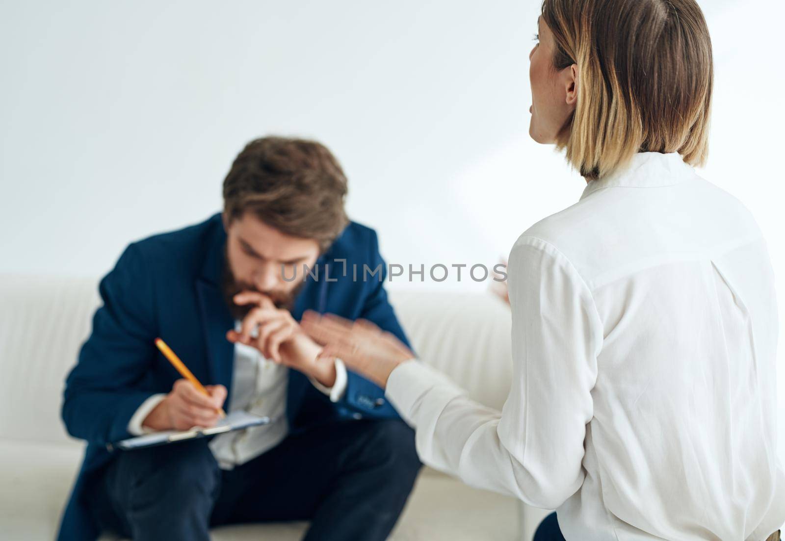 business man and woman communication teamwork officials. High quality photo