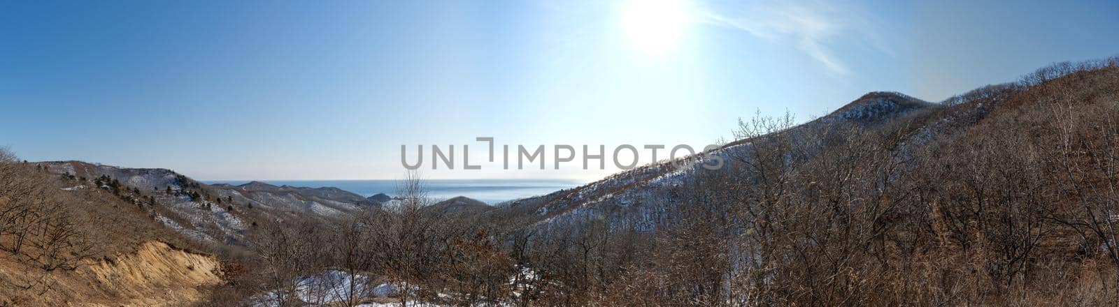 Panorama of the mountain landscape, the far East. Russia