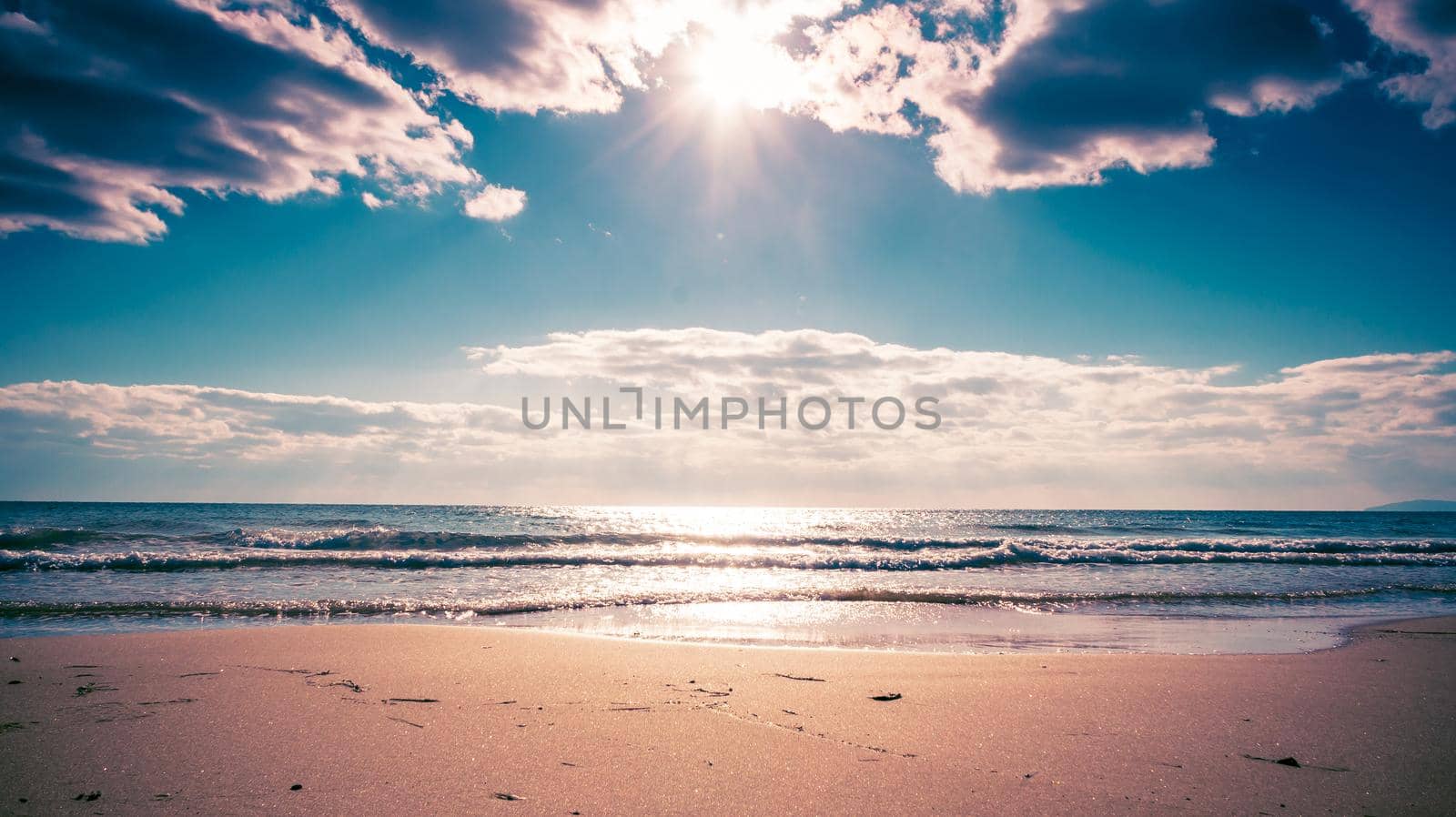 The sandy beach of the sea of Japan on the shores of the Primorsky territory