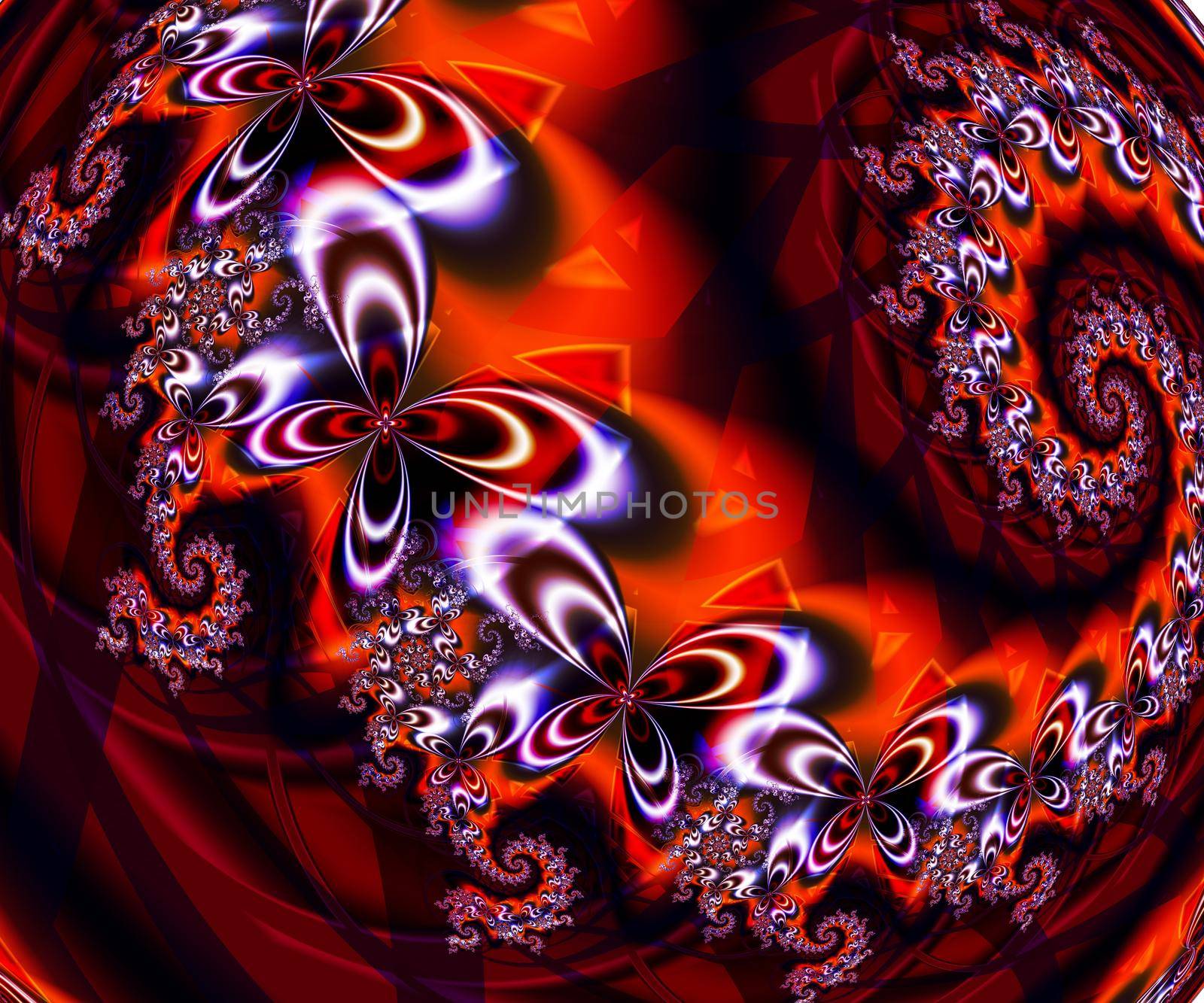 Computer generated abstract colorful fractal artwork for creative design, art, home decoration and entertainment