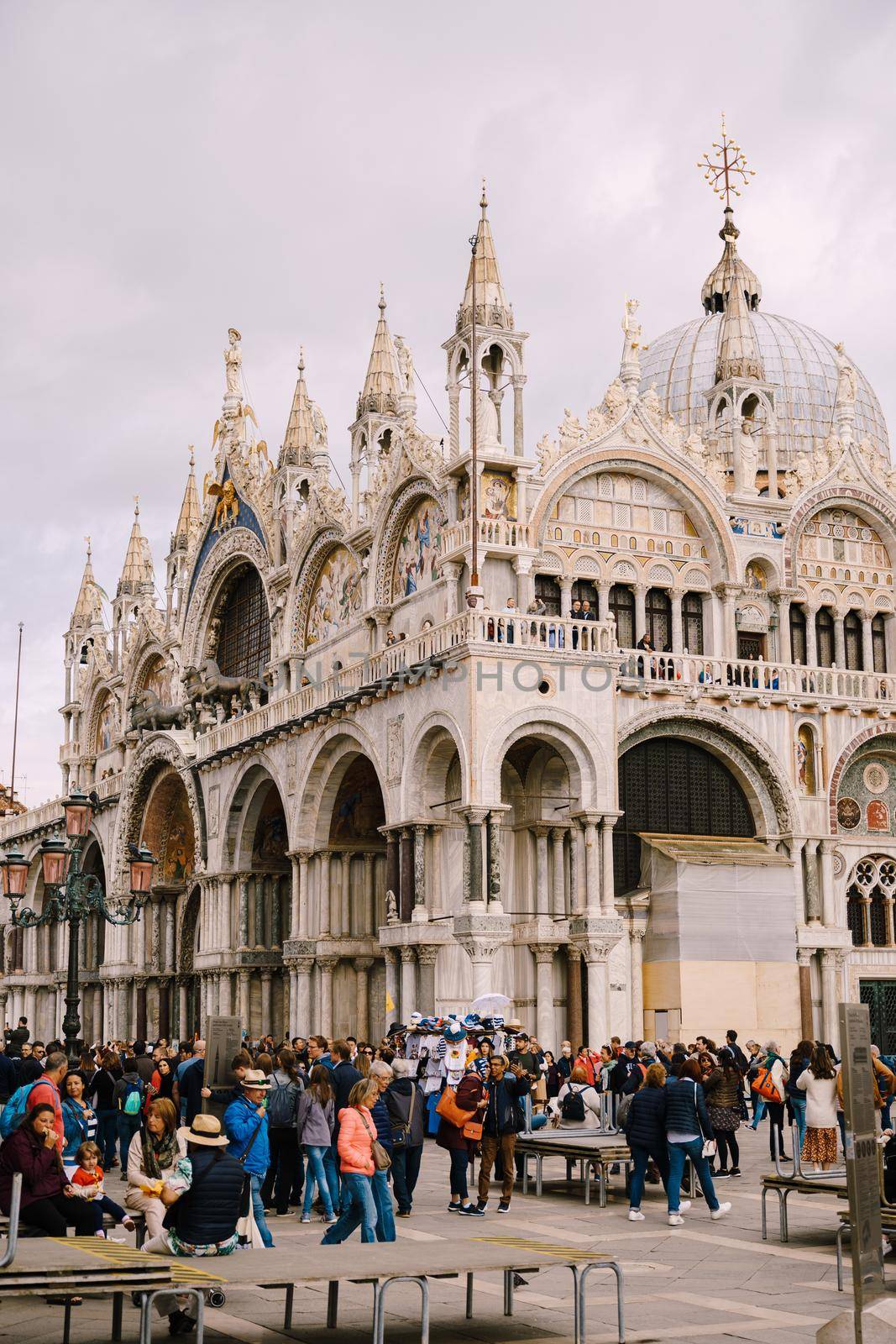 St. Mark's Cathedral is the cathedral of Venice, an example of Byzantine architecture in Western Europe. Located on St. Mark's Square, next to the Doge's Palace