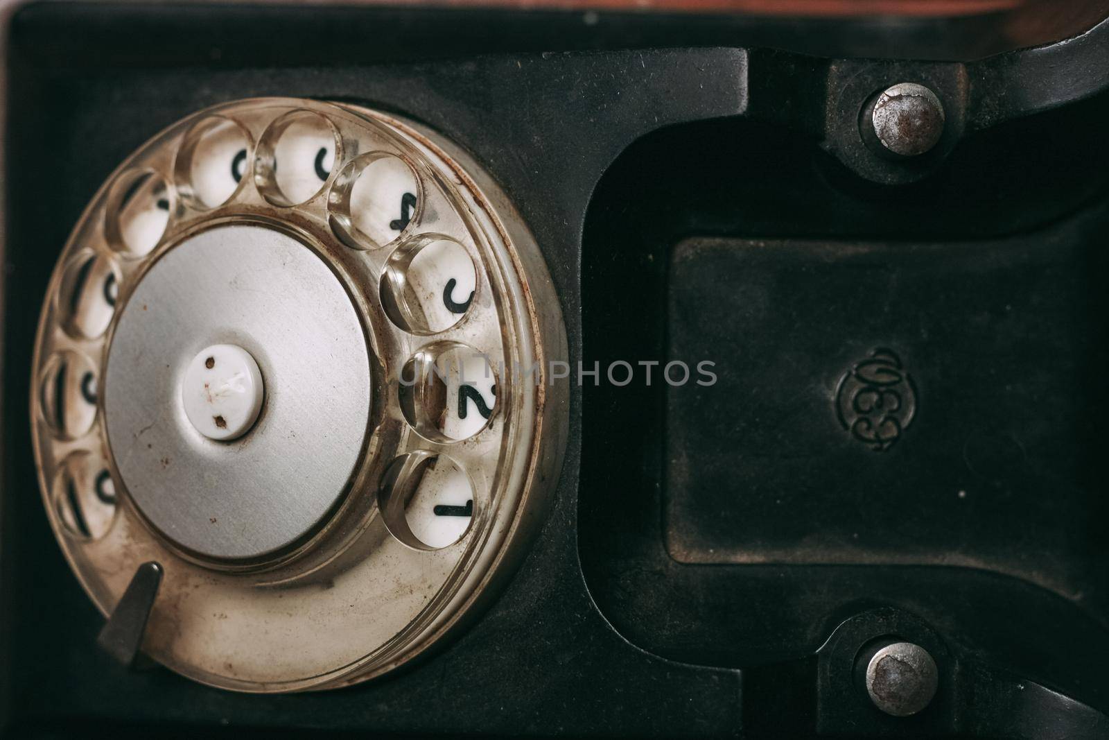 retro telephone communication classic style technology vintage. High quality photo