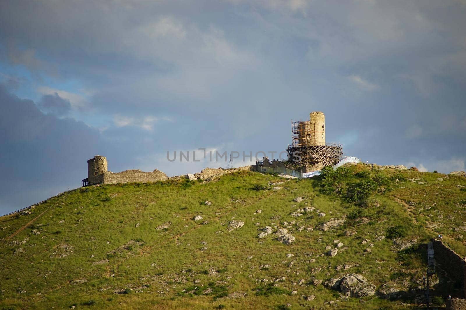 Sevastopol, Crimea-June 8, 2016: View on Cembalo, one of Genoese fortresses in Crimea.