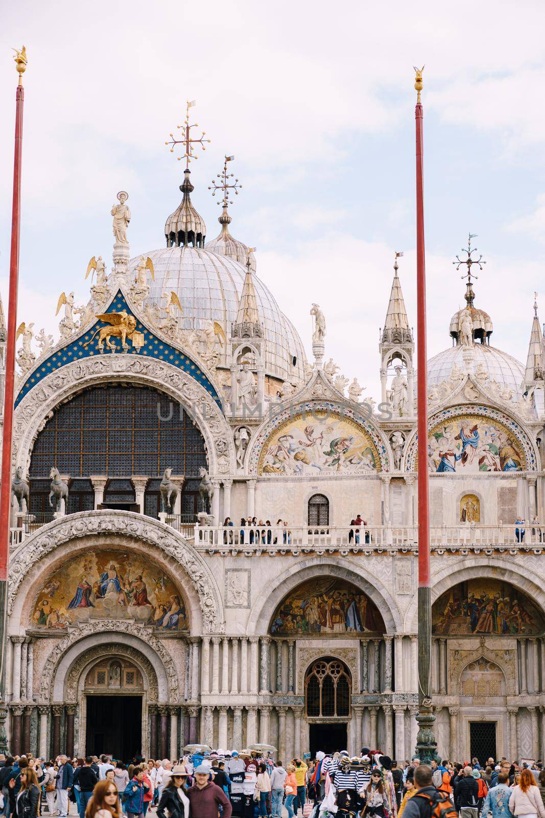 St. Mark's Cathedral is the cathedral of Venice, an example of Byzantine architecture in Western Europe. Located on St. Mark's Square, next to the Doge's Palace