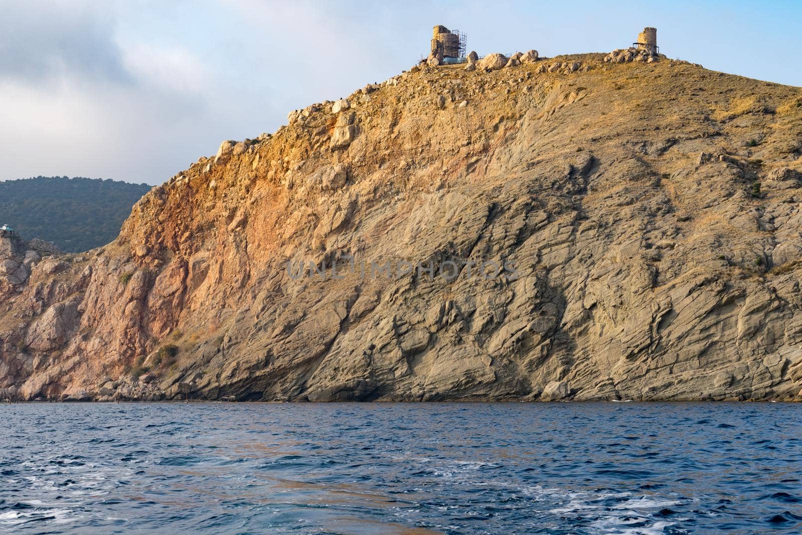 Sevastopol, Crimea. Coastline with a rocky shore