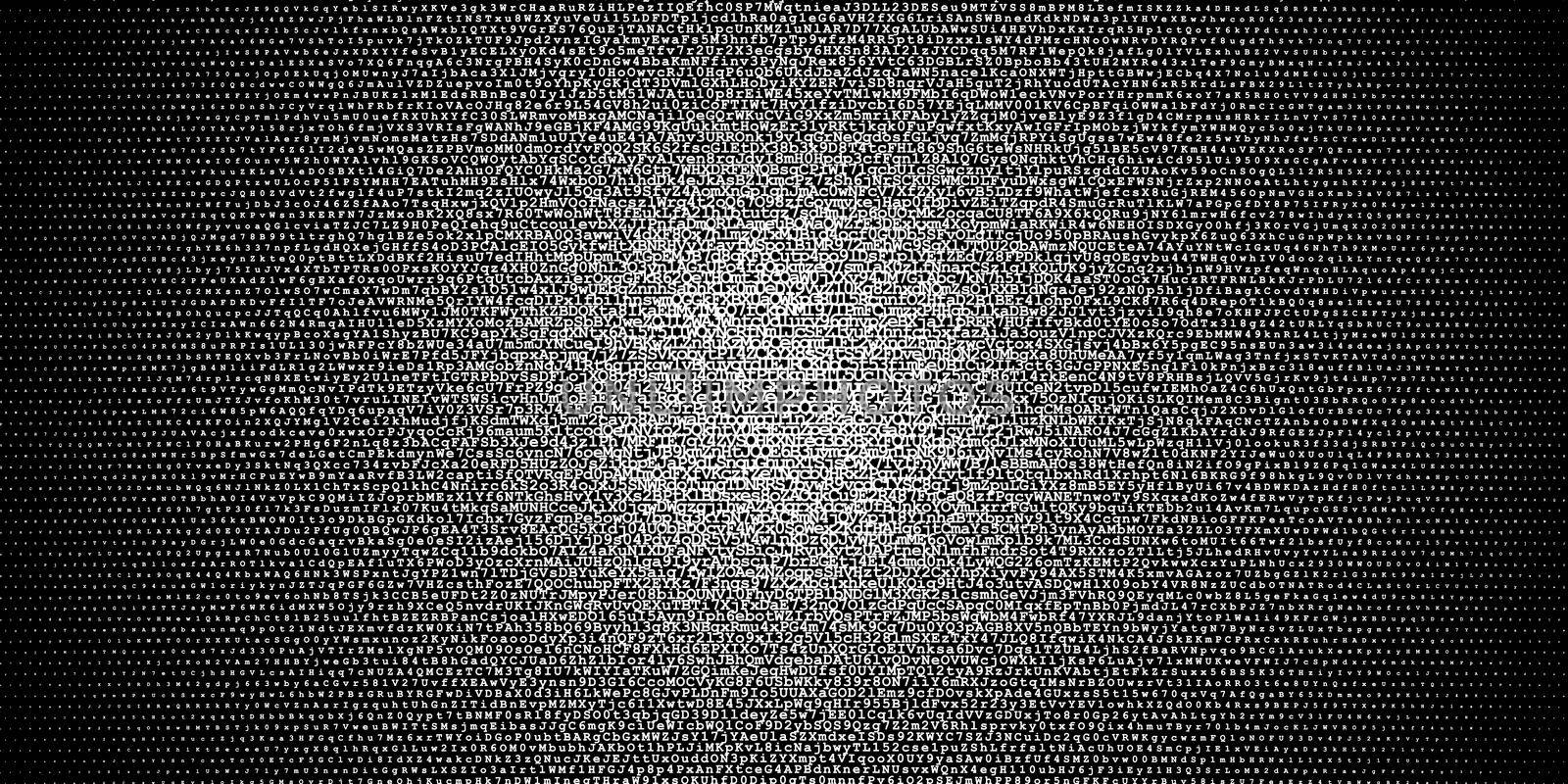 Halftone gradient made of letters and digits by dutourdumonde