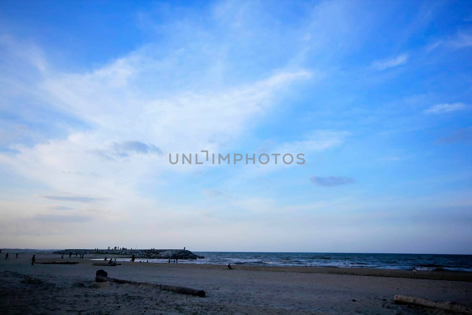 Evening sea landscape
The landscape of the ocean waves at Narathatat Beach, Narathiwat Province.