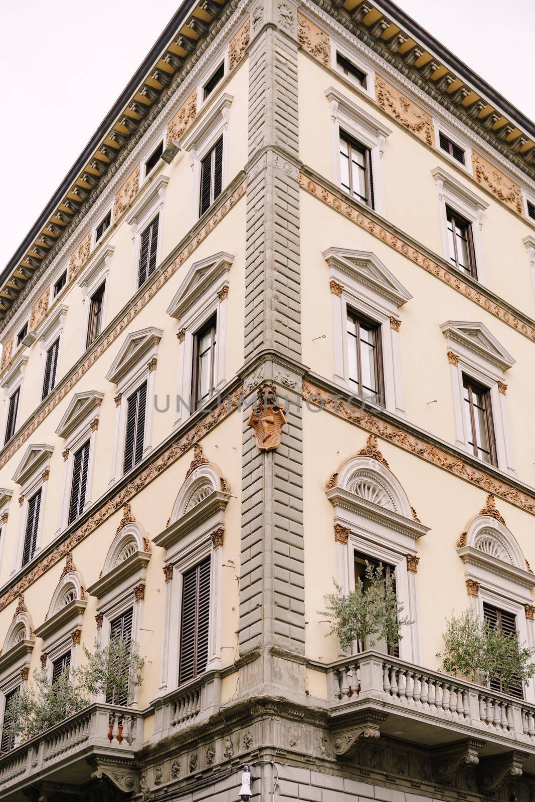 The facade of a building in Florence, Italy
