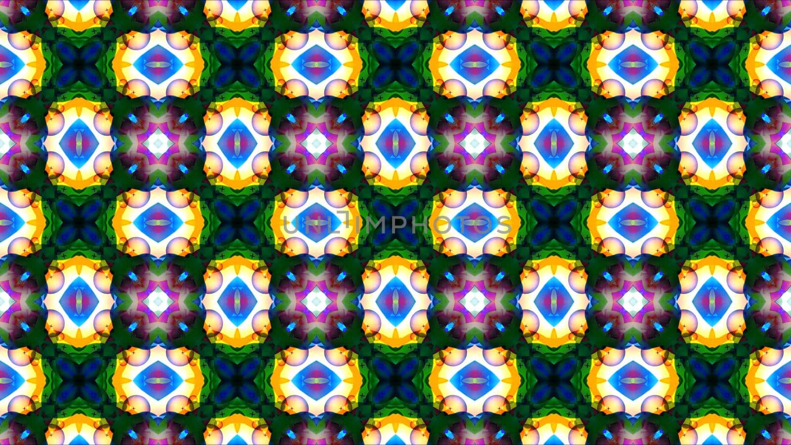 Dragonflies blue crystal on head feed on nectar from green flower pollen kaleidoscope reflection texture pattern background