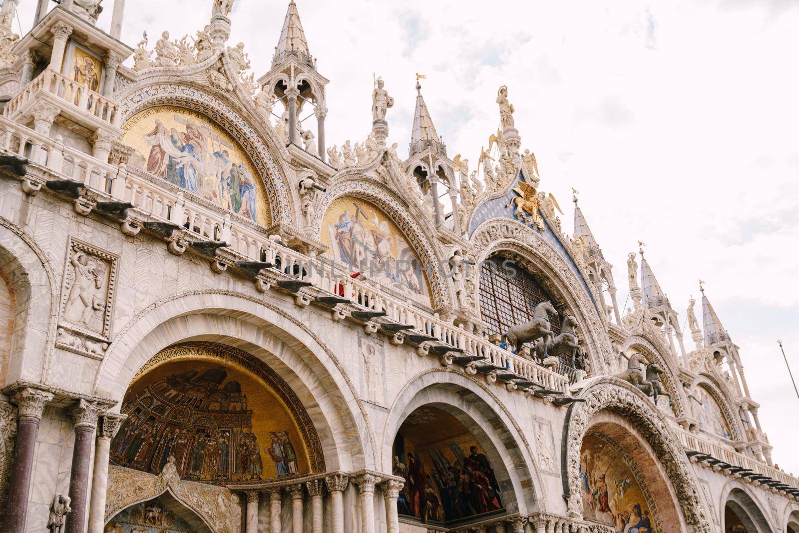 St. Mark's Cathedral is the cathedral of Venice, an example of Byzantine architecture in Western Europe. Located on St. Mark's Square, next to the Doge's Palace