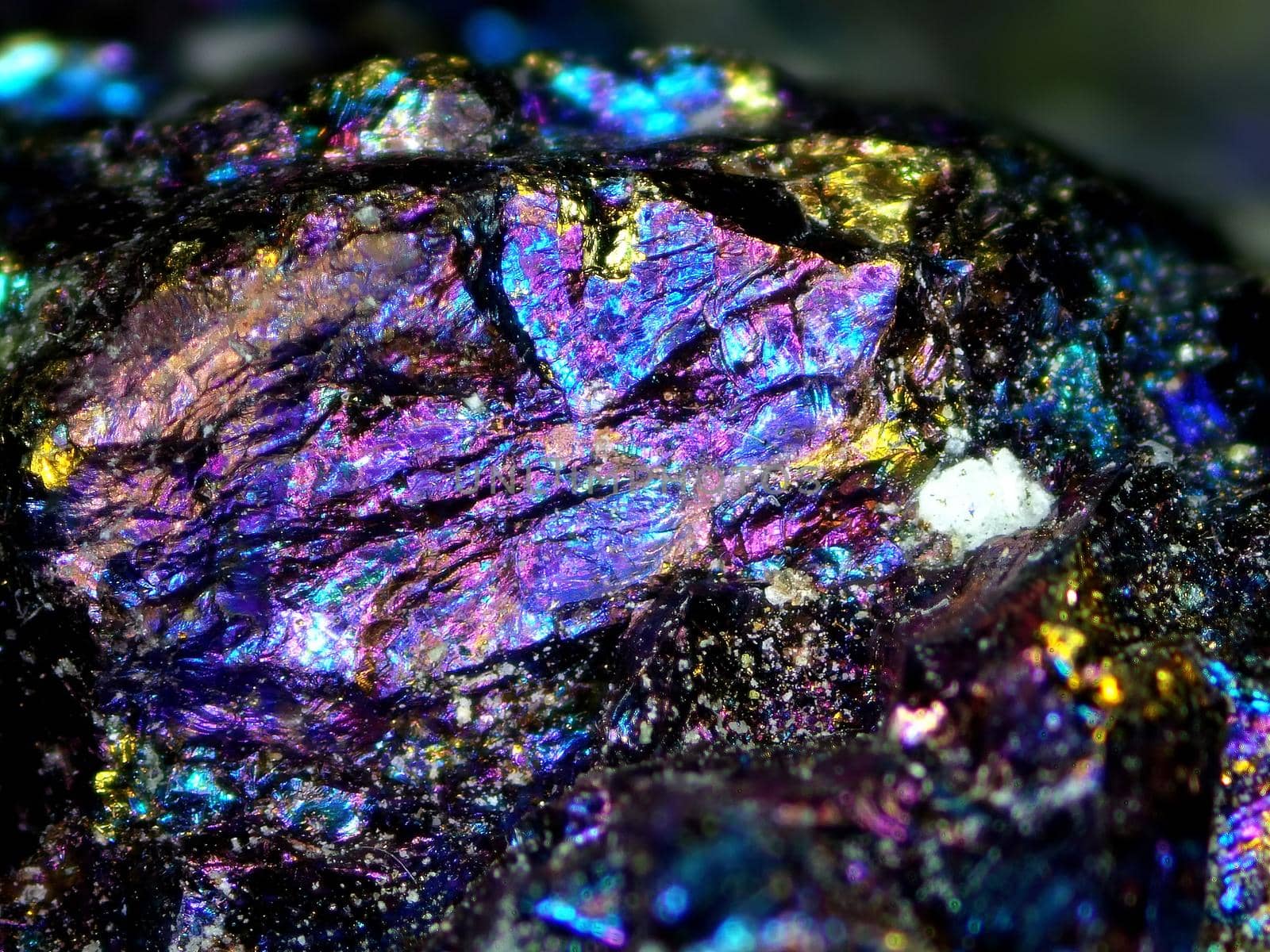 Chalcopyrite, closeup up of the mineral