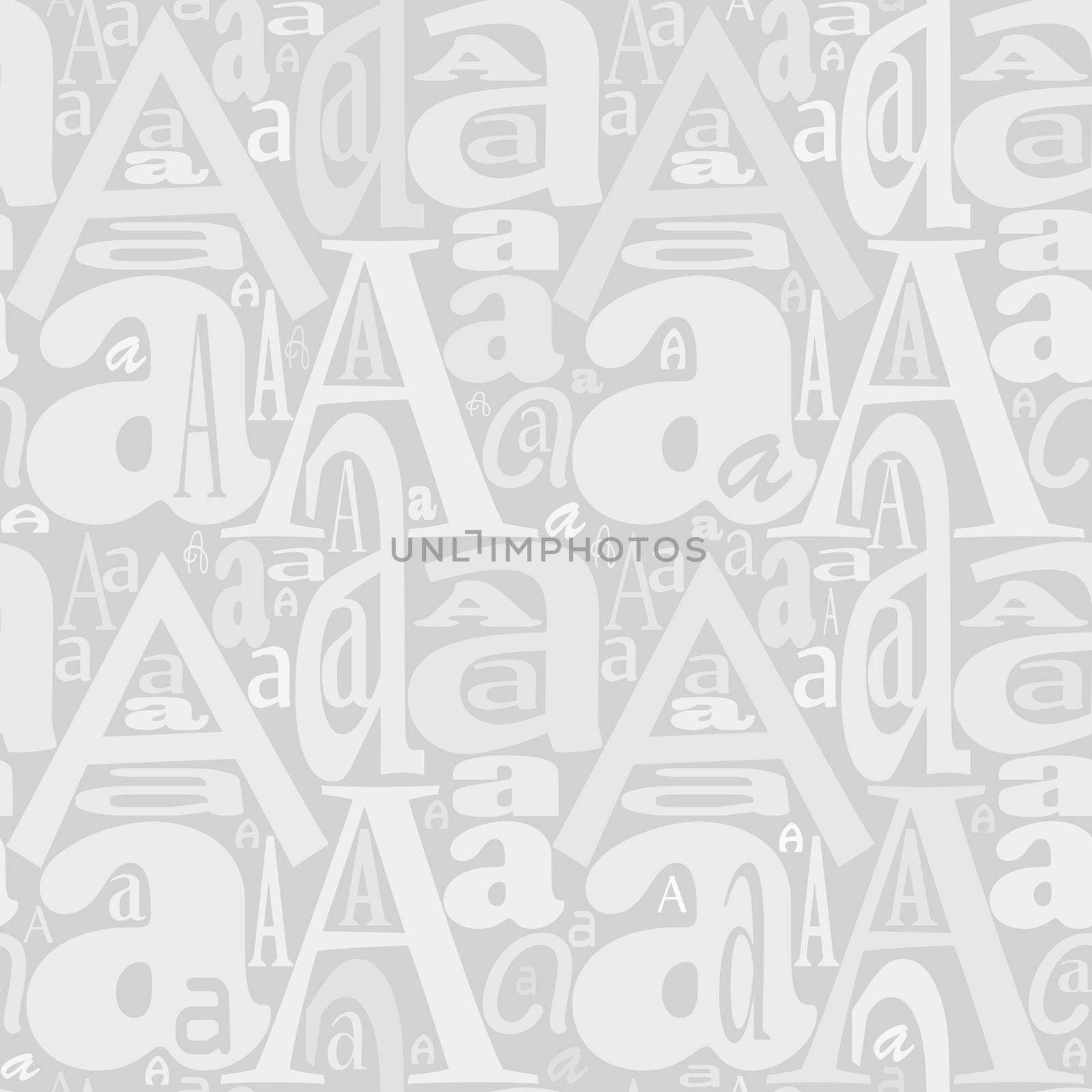 Abstract light gray background. Seamless texture. Letters A on gray background