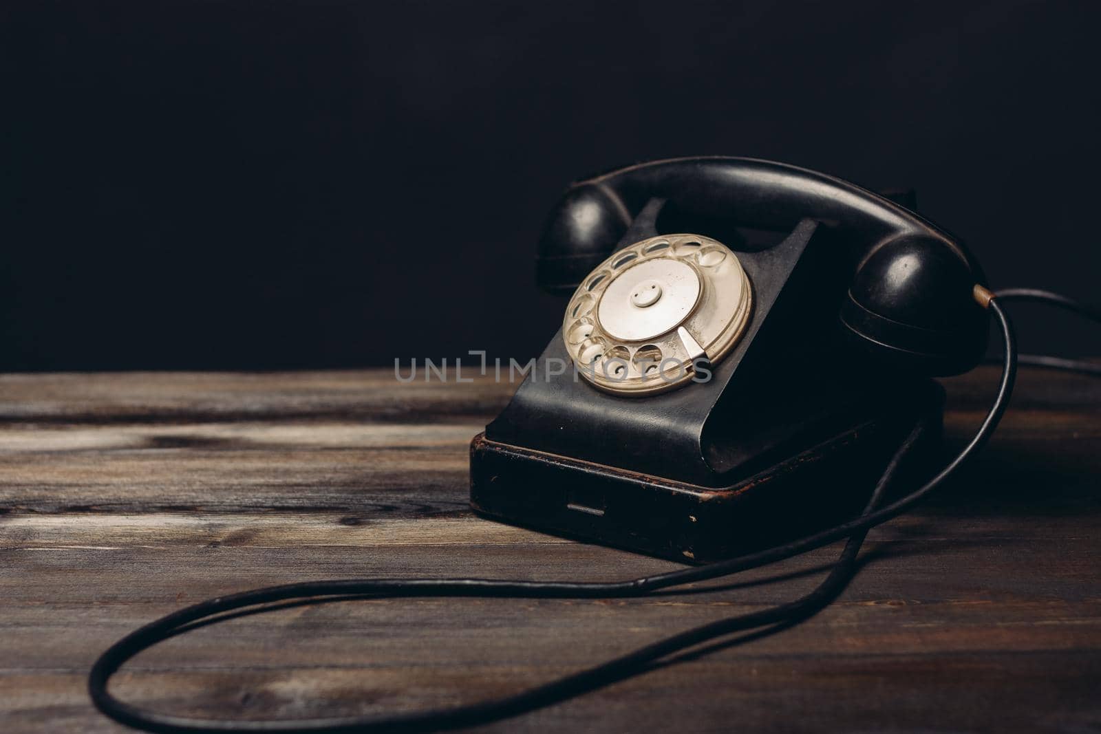 retro telephone old technology communication vintage nostalgia. High quality photo