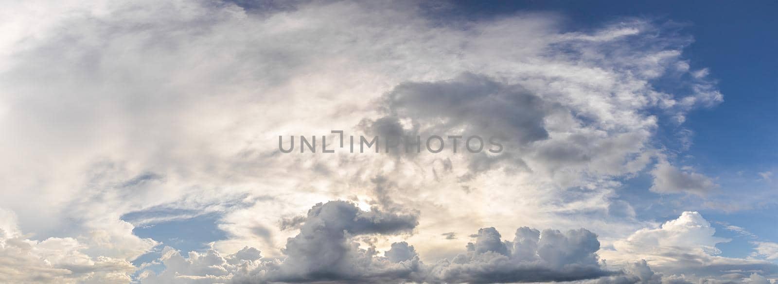 Fantastic soft white cloud against blue sky by stoonn