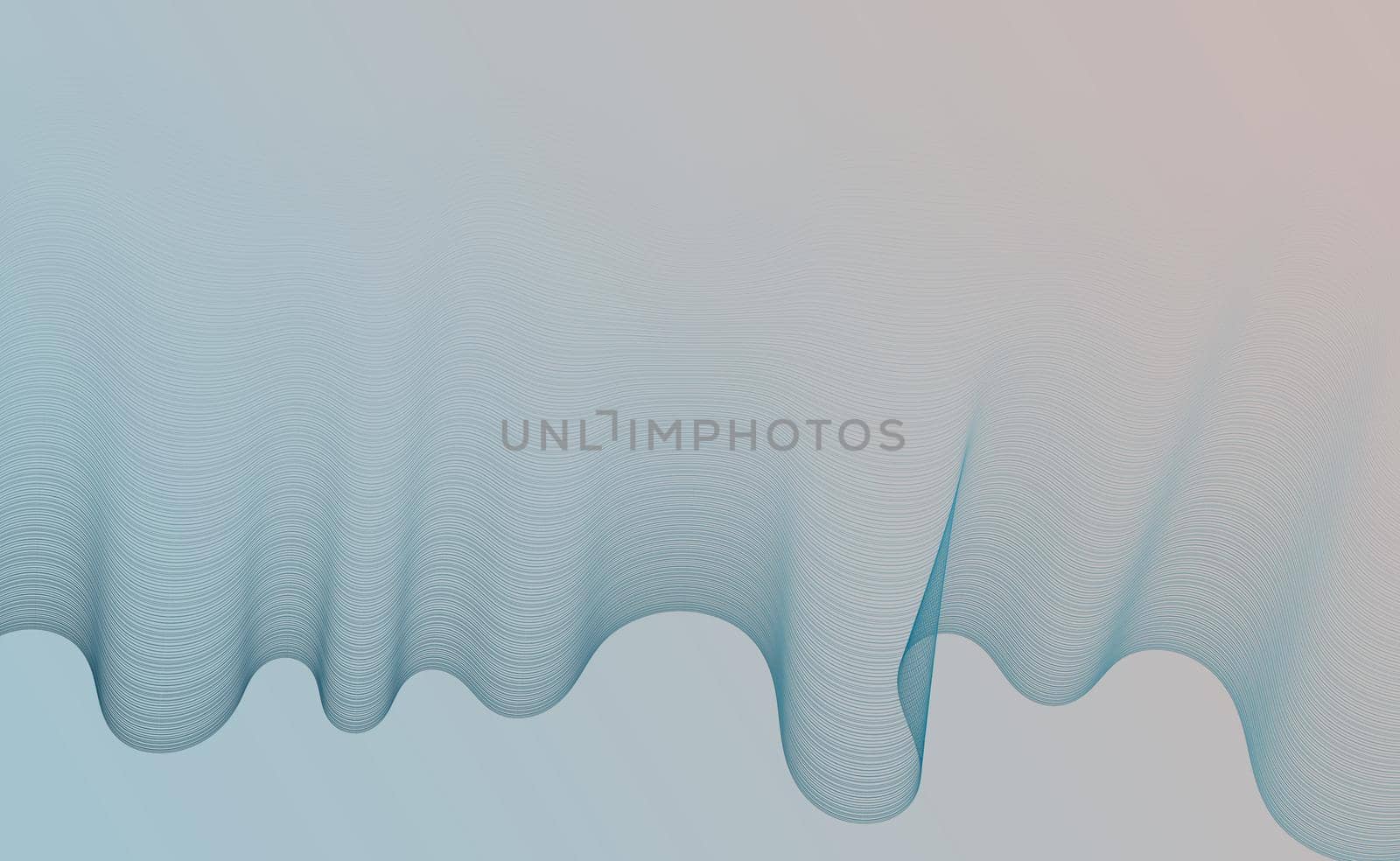 3D abstract digital wave in pastel blue colours. Futuristic wave lines design. Technology concept. Abstract background. Illustration