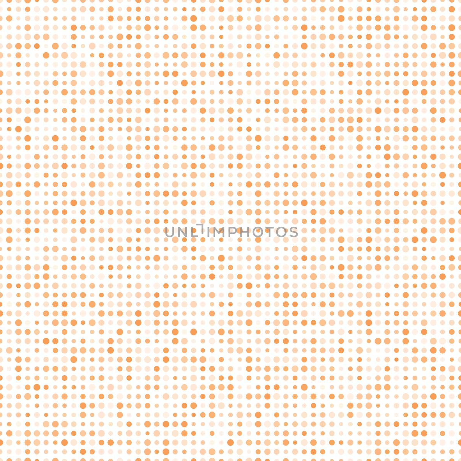 Abstract fashion polka dots background. White seamless pattern with beige gradient circles. Template design for invitation, poster, card, flyer, banner, textile, fabric.