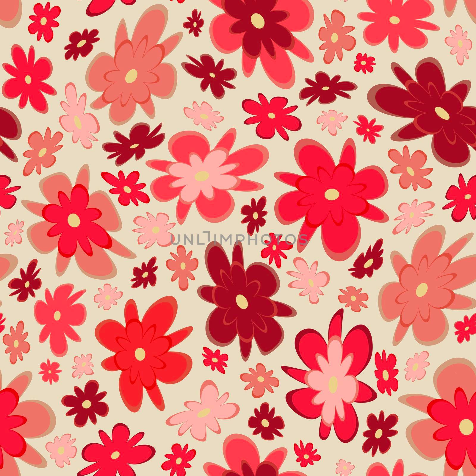 Trendy fabric pattern with miniature flowers.Summer print.Fashion design.Motifs scattered random.Elegant template for fashion prints.Good for fashion,textile,fabric,gift wrapping paper.Coral on pink.