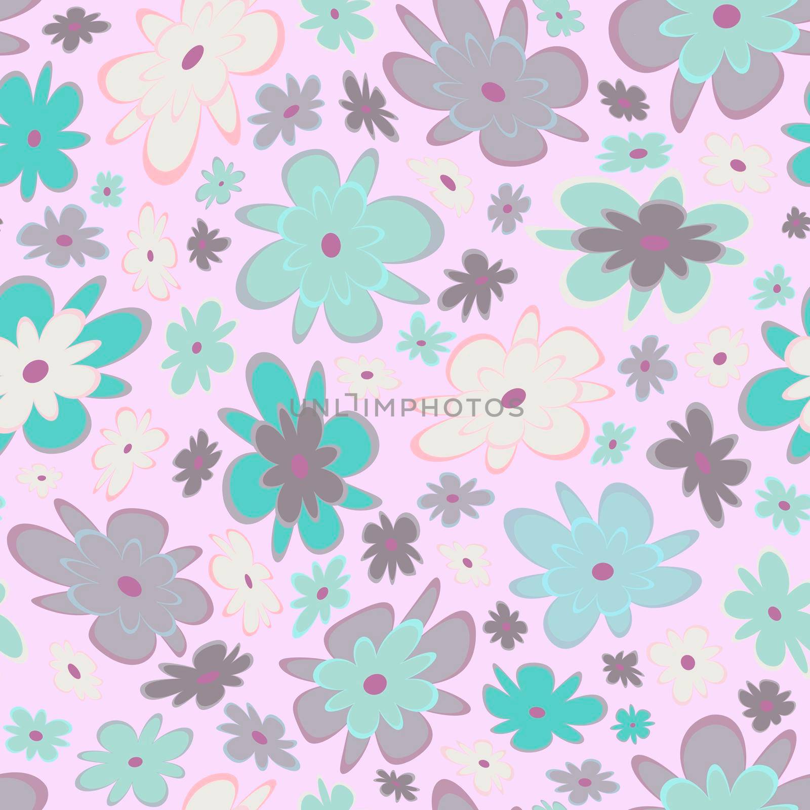 Trendy fabric pattern with miniature flowers.Summer print.Fashion design.Motifs scattered random.Elegant template for fashion prints.Good for fashion,textile,fabric,gift wrapping paper.Pastel shades by Angelsmoon