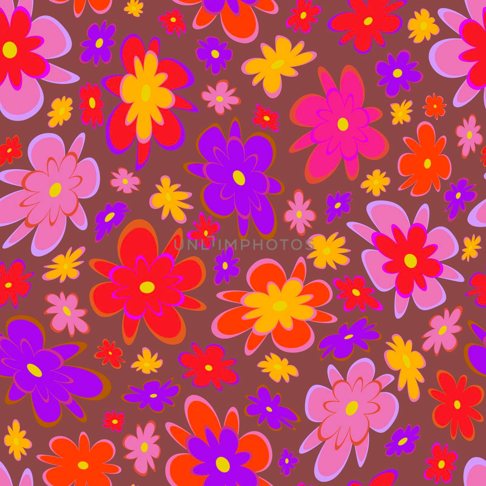 Trendy fabric seamless pattern miniature flowers by Angelsmoon