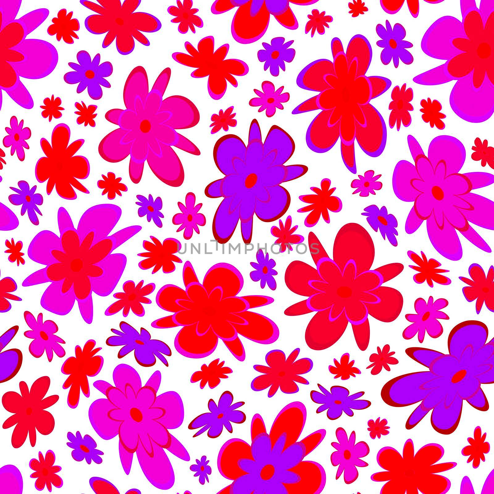 Trendy fabric seamless pattern miniature flowers by Angelsmoon